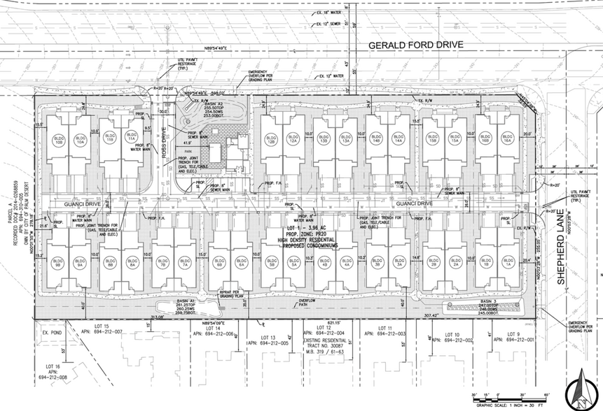 Gerald Ford Drive & Sheperd Lane, Palm Desert, CA for sale - Plat Map - Image 3 of 4