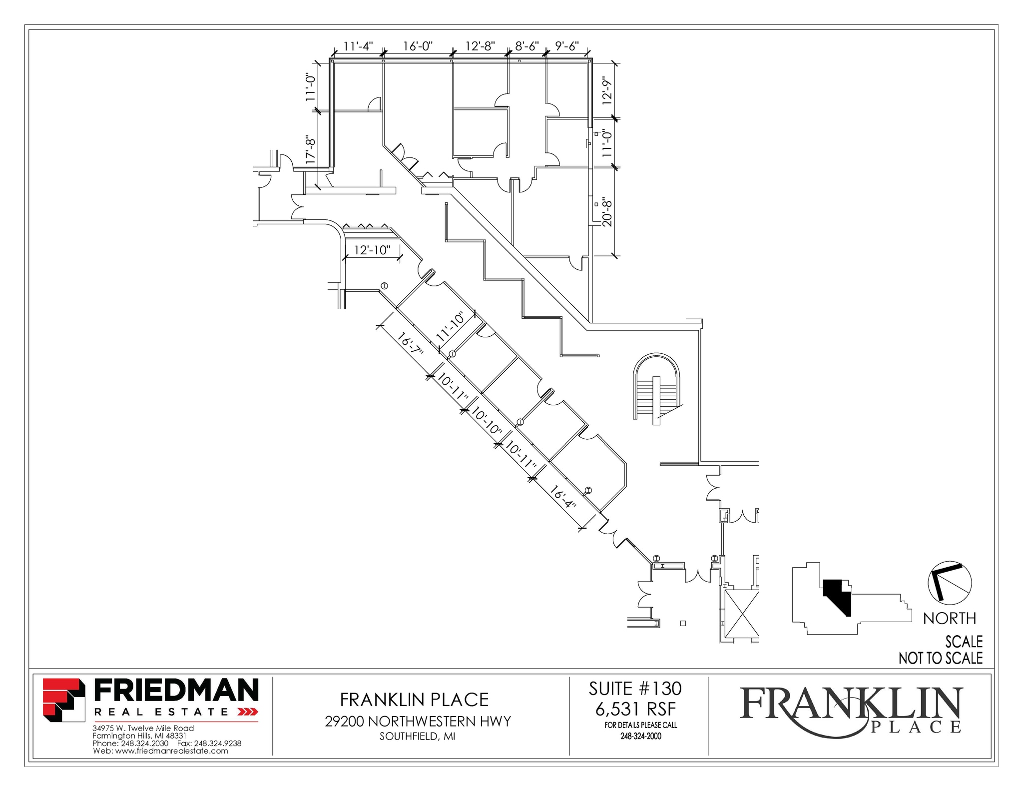 29200 Northwestern Hwy, Southfield, MI to rent Floor Plan- Image 1 of 2