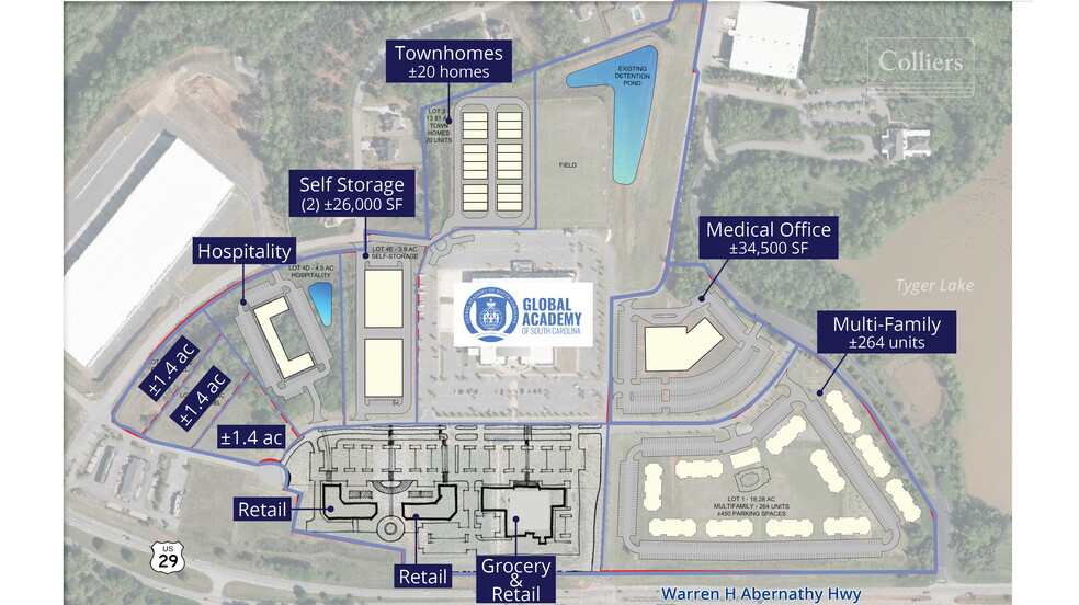 9768 Warren H Abernathy Hwy, Spartanburg, SC for sale - Site Plan - Image 2 of 2