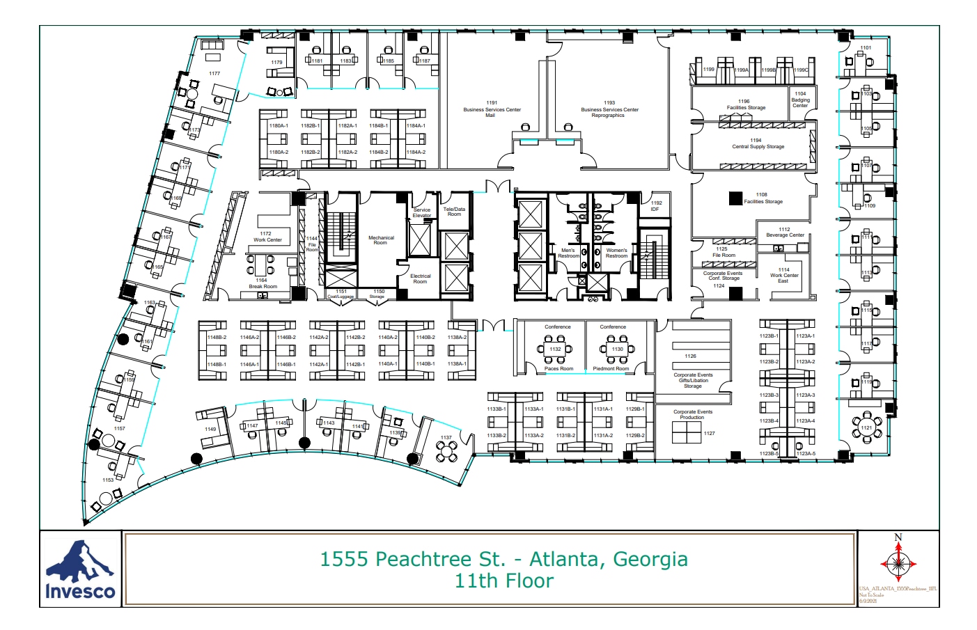 1555 Peachtree St, Atlanta, GA to rent Floor Plan- Image 1 of 1