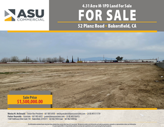 More details for 52 Planz Rd, Bakersfield, CA - Land for Sale