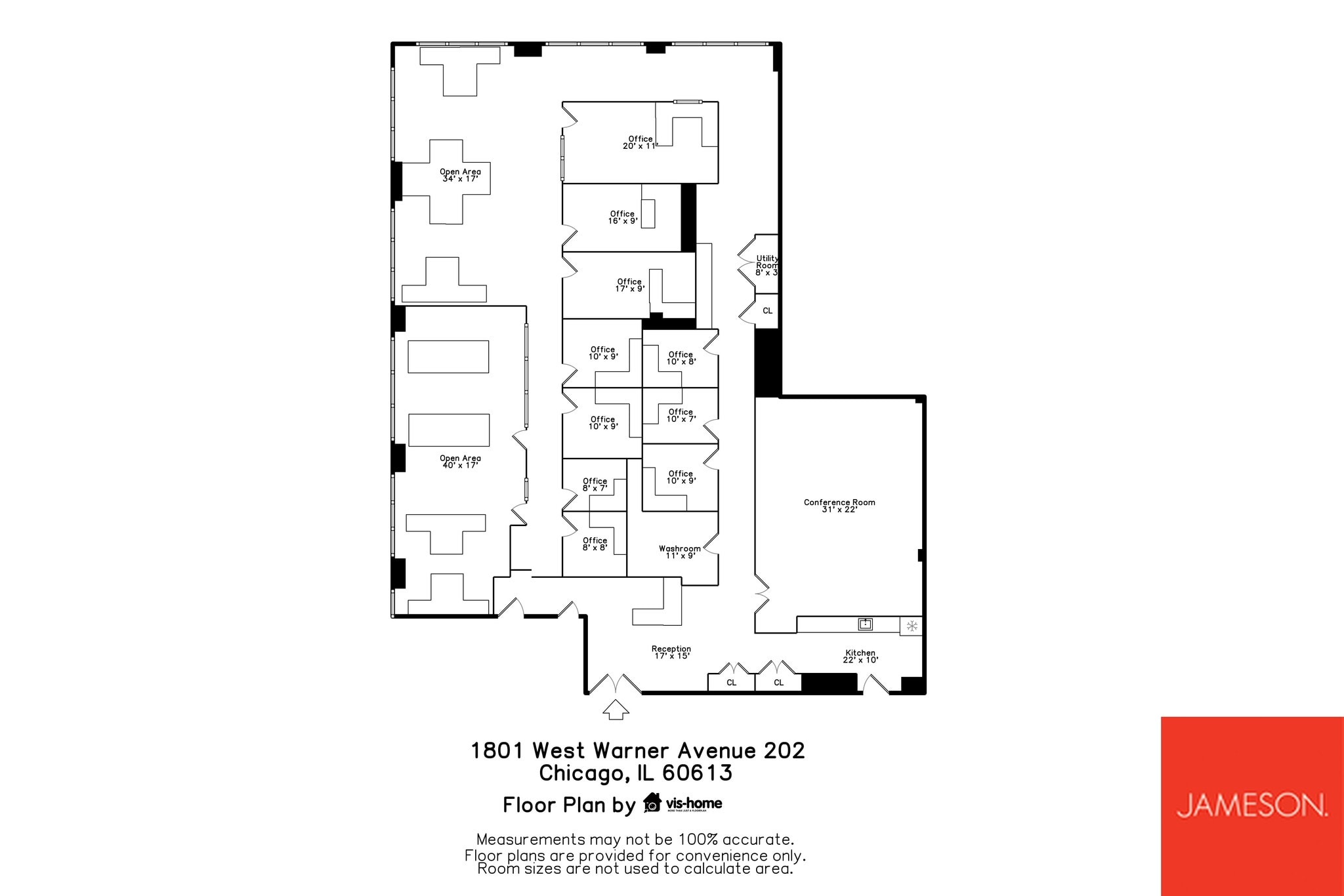 1801 W Warner Ave, Chicago, IL to rent Floor Plan- Image 1 of 1