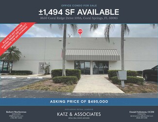 More details for 3650 Coral Ridge Dr, Coral Springs, FL - Light Industrial for Sale