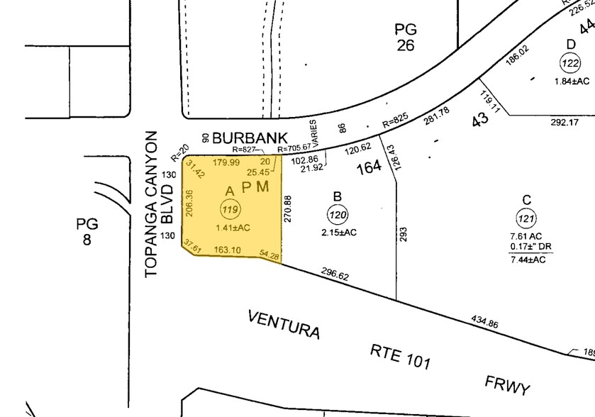 5550 Topanga Canyon Blvd, Woodland Hills, CA for rent - Plat Map - Image 2 of 14