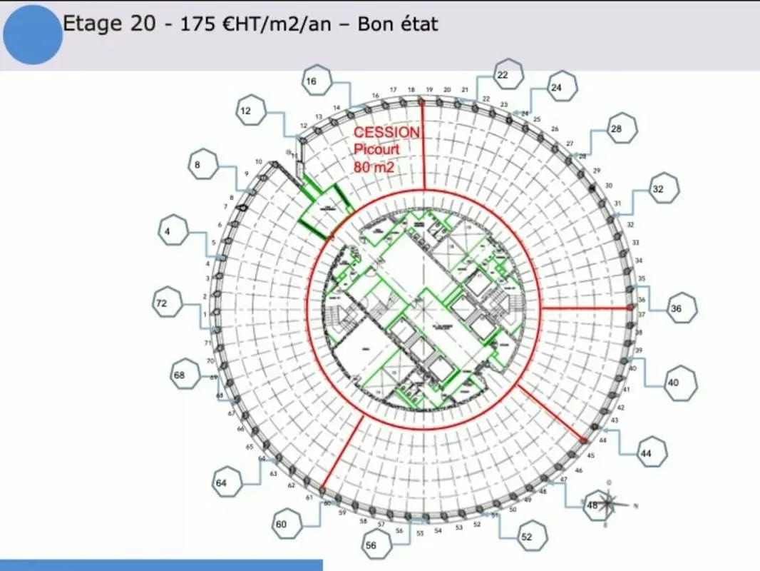 Office in Lyon to rent Floor Plan- Image 1 of 2