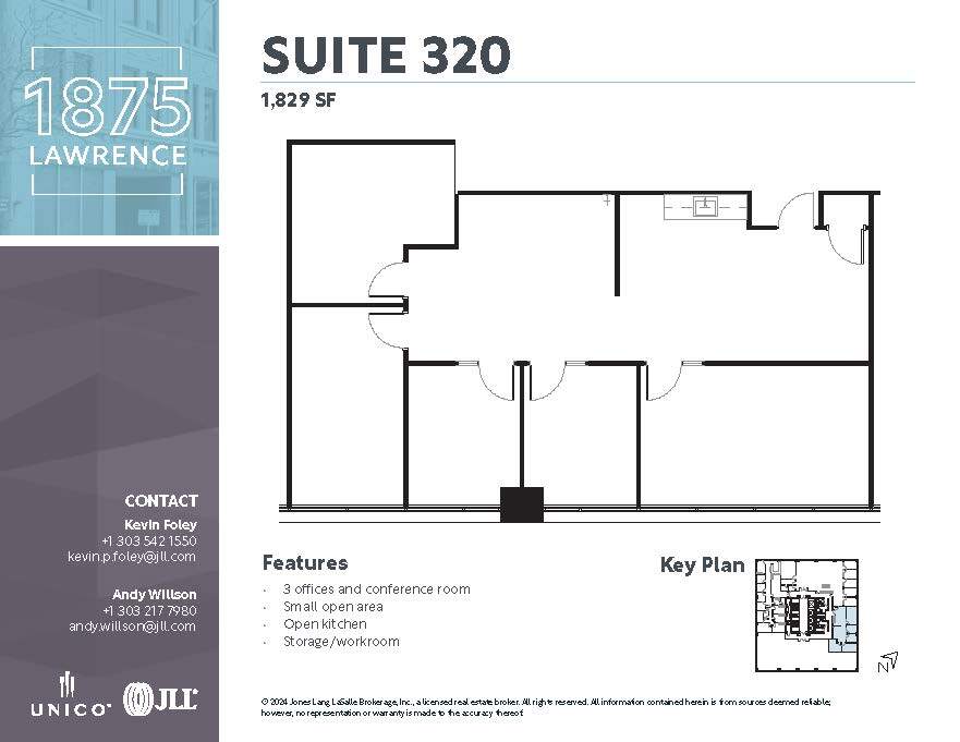 1875 Lawrence St, Denver, CO to rent Floor Plan- Image 1 of 2