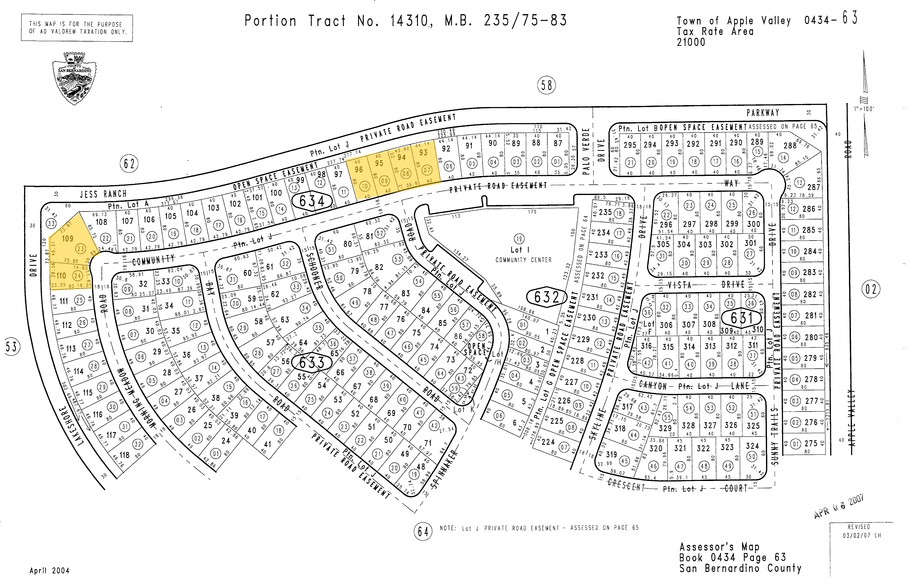 0 Jess Ranch Pky, Apple Valley, CA for sale - Plat Map - Image 2 of 3