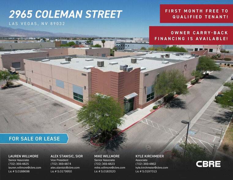 2965 Coleman St, North Las Vegas, NV for sale - Aerial - Image 1 of 20