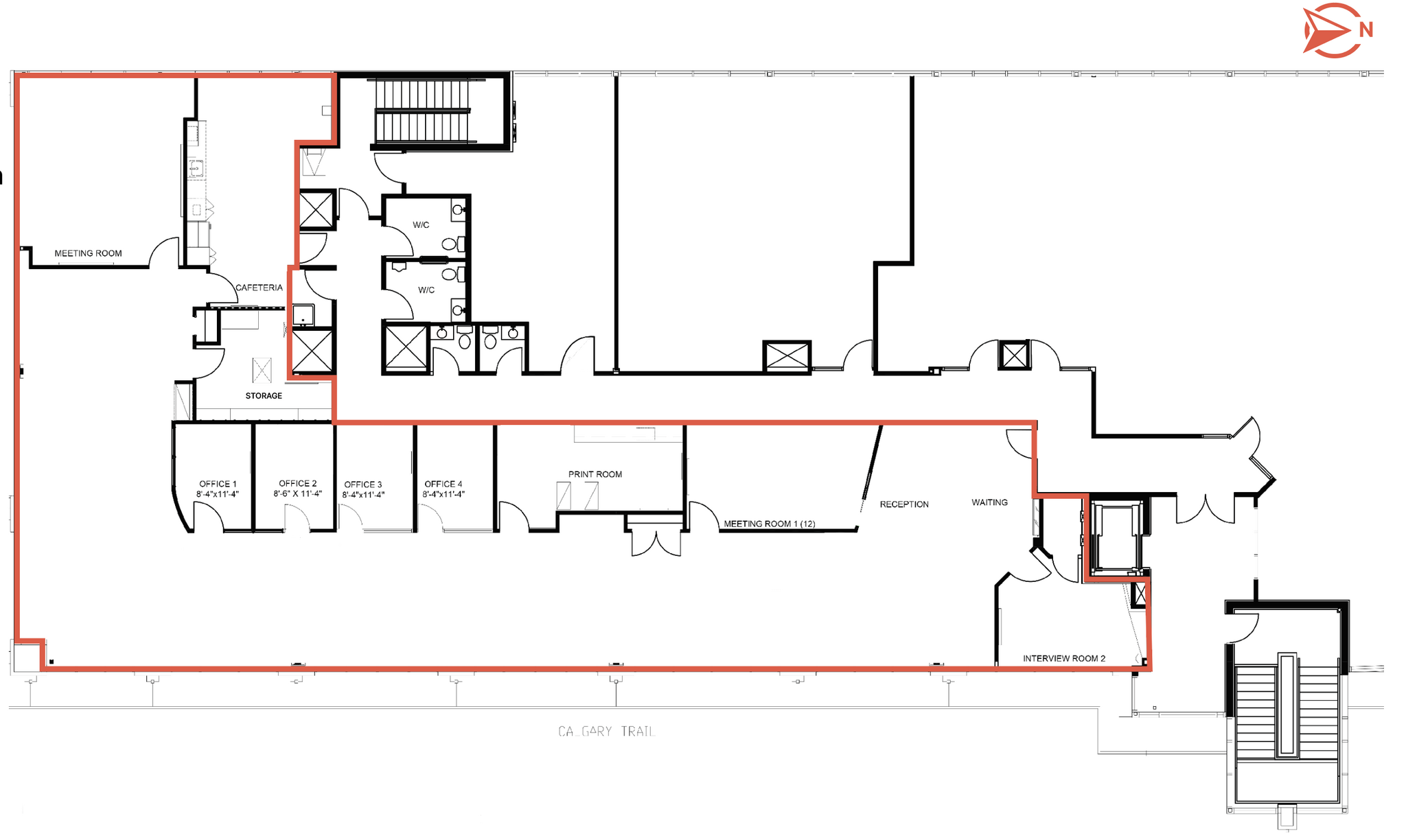 4628-4640 Calgary Trl NW, Edmonton, AB for rent Floor Plan- Image 1 of 1