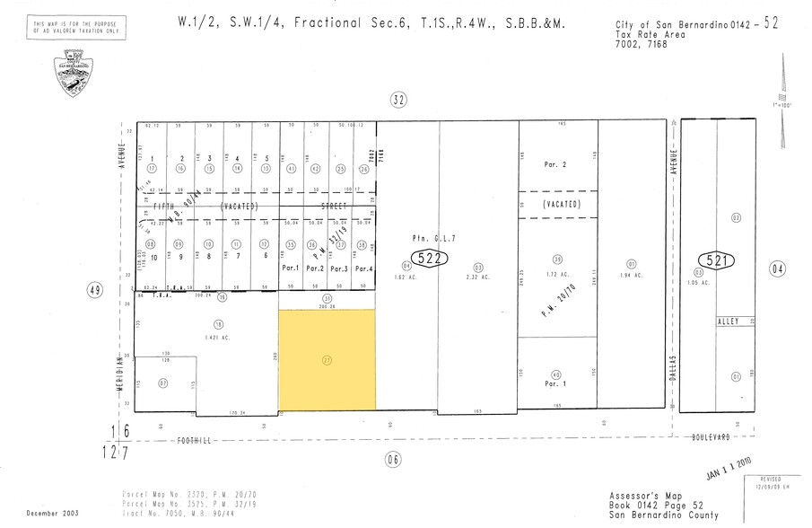 2618 Foothill Blvd, San Bernardino, CA for rent - Plat Map - Image 3 of 3