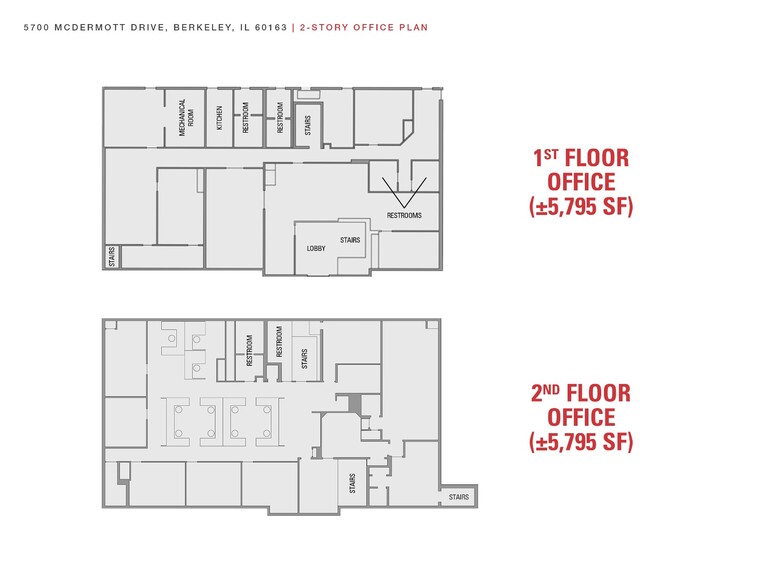 5700 McDermott Dr, Berkeley, IL for sale - Floor Plan - Image 2 of 6