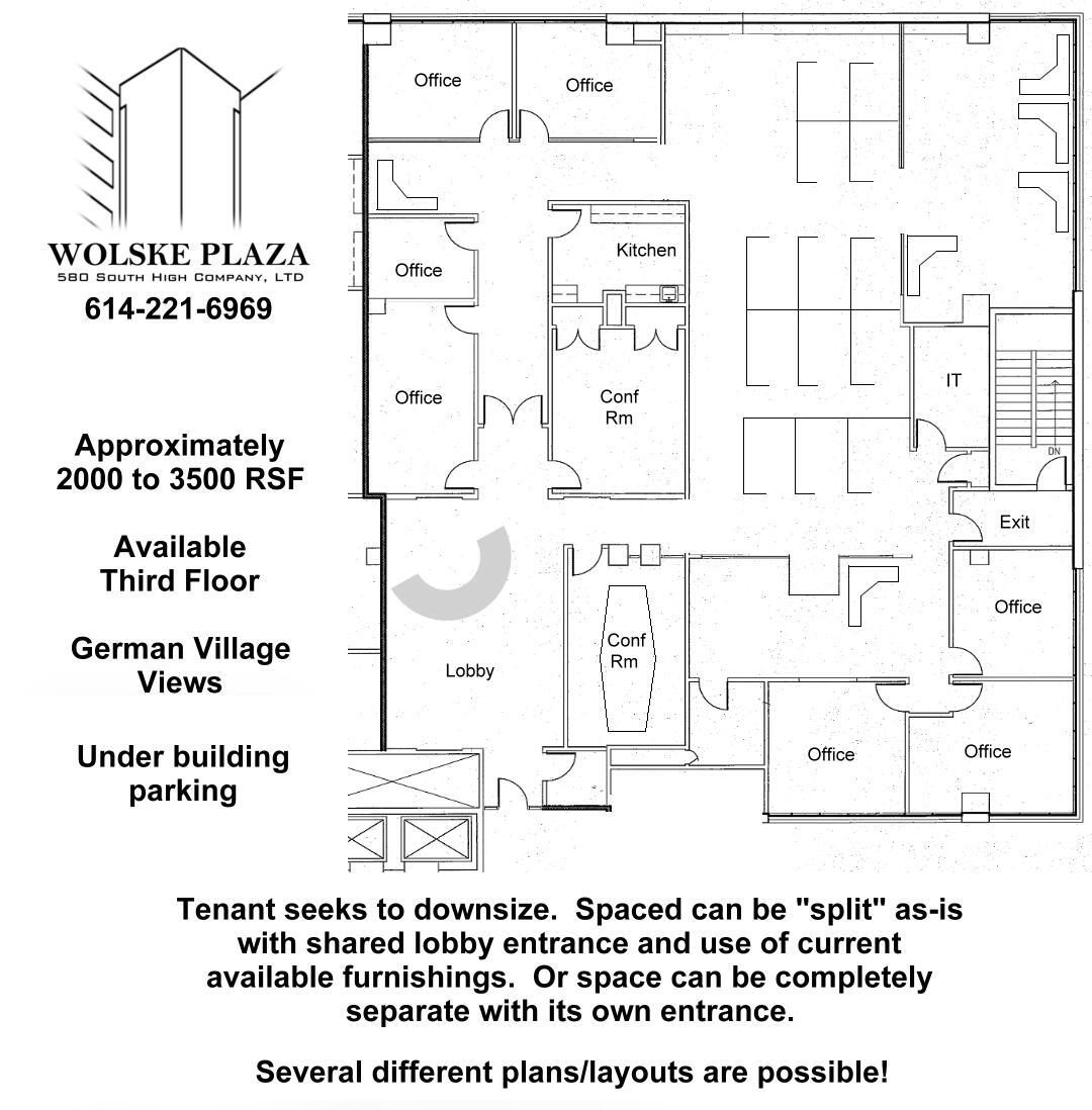 580 S High St, Columbus, OH to rent Floor Plan- Image 1 of 14