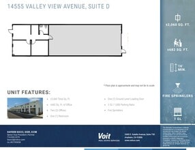 14525 Valley View Ave, Santa Fe Springs, CA to rent Floor Plan- Image 1 of 1
