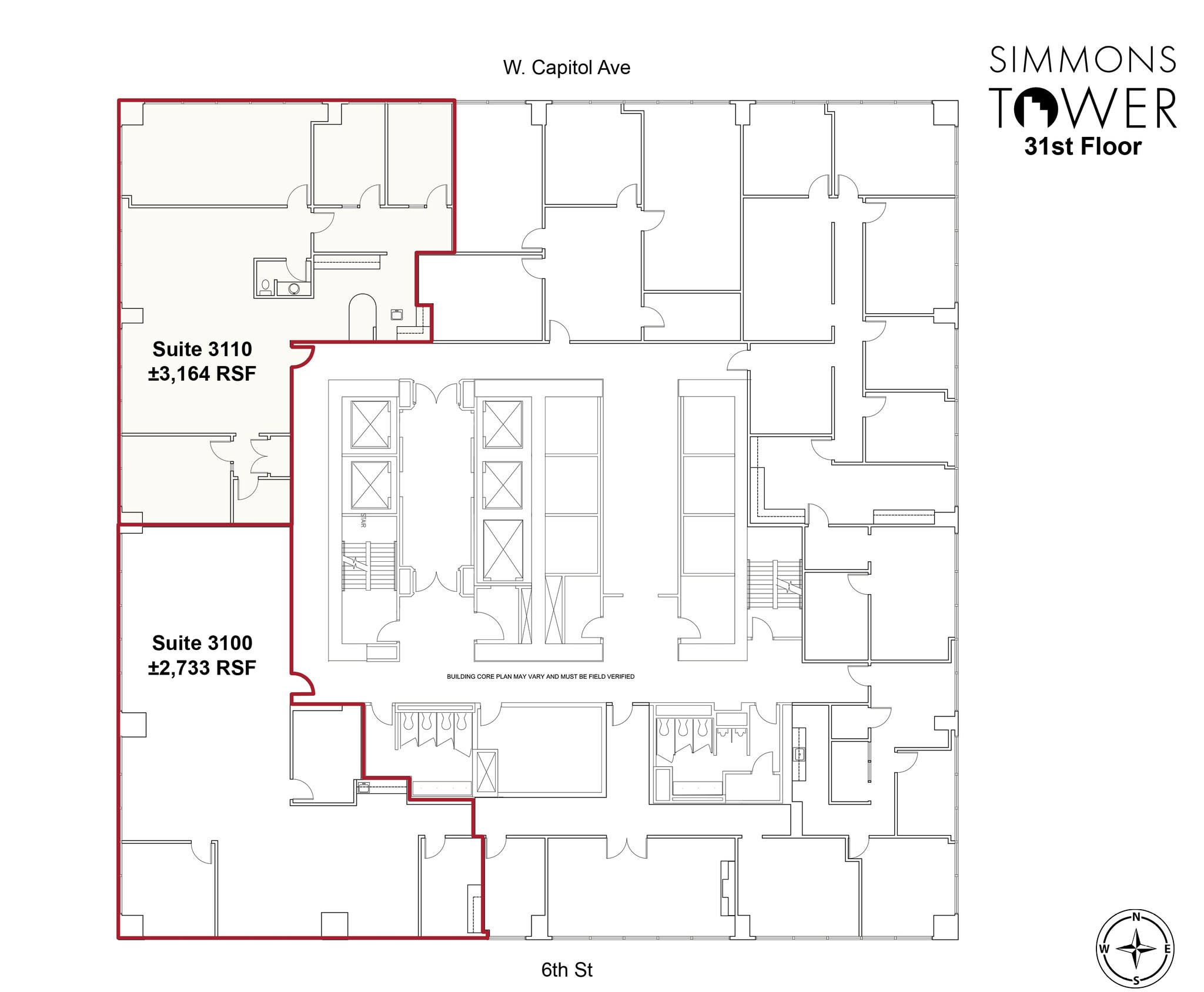 425 W Capitol Ave, Little Rock, AR to rent Floor Plan- Image 1 of 2