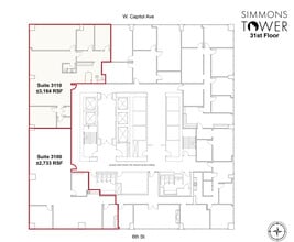 425 W Capitol Ave, Little Rock, AR to rent Floor Plan- Image 1 of 2
