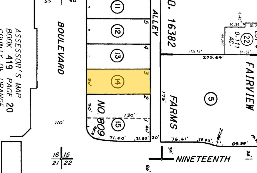 1904-1906 Harbor Blvd, Costa Mesa, CA for rent - Plat Map - Image 3 of 3