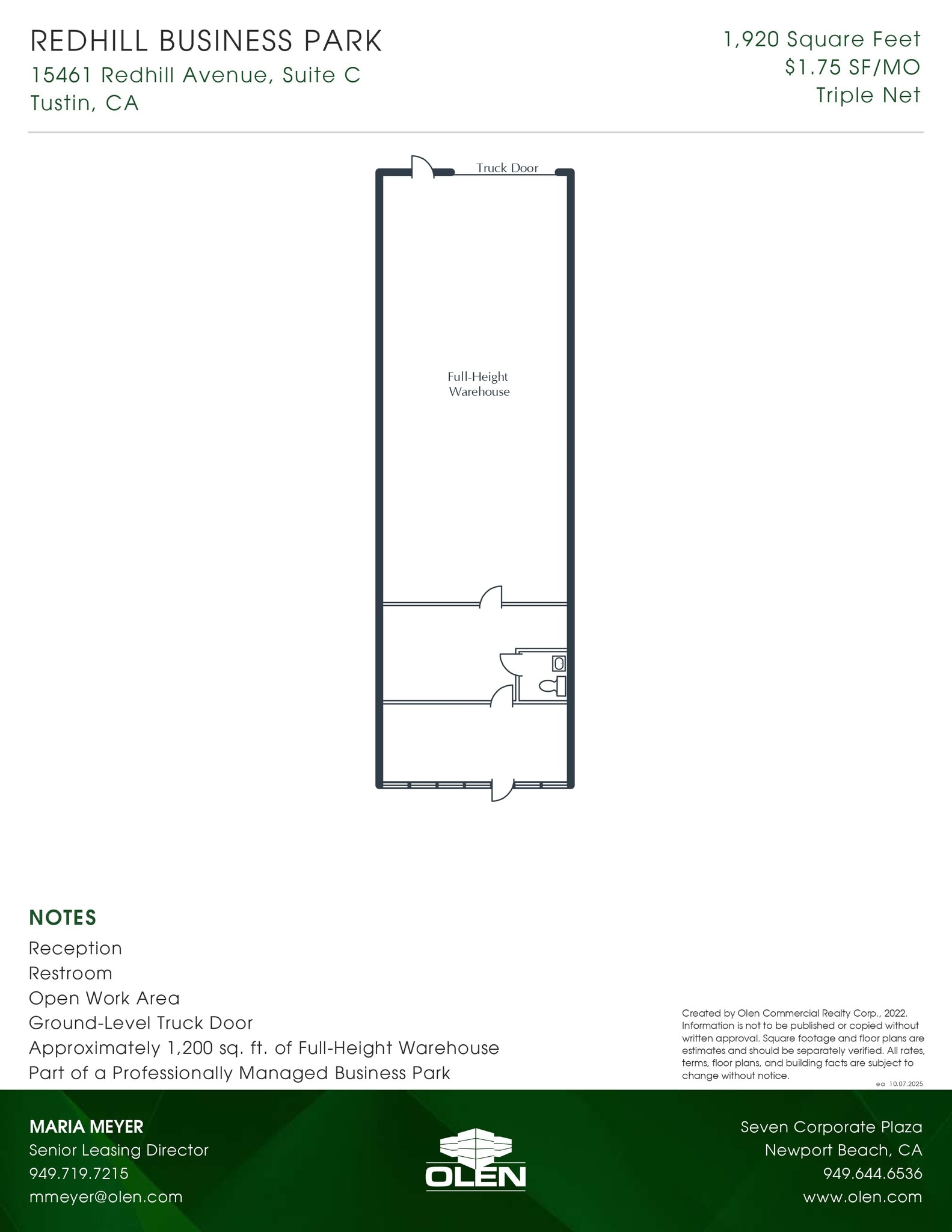 15441 Red Hill Ave, Tustin, CA to rent Floor Plan- Image 1 of 1