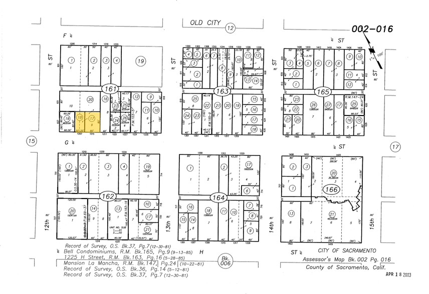 1207-1215 G St, Sacramento, CA for rent - Plat Map - Image 2 of 14