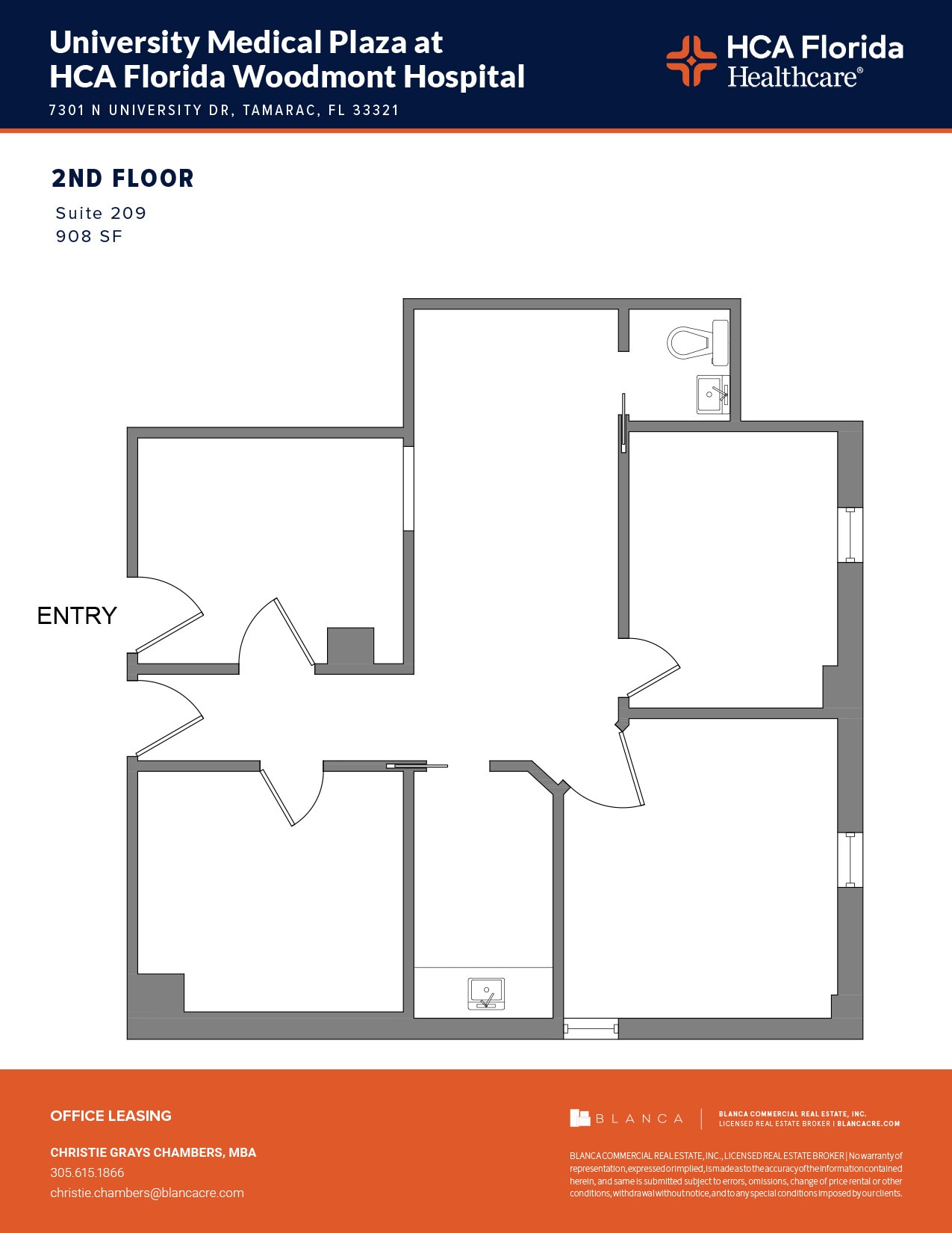 7301 N University Dr, Tamarac, FL to rent Floor Plan- Image 1 of 1