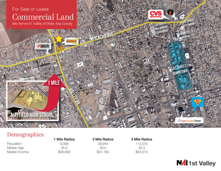 1380 W Picacho Ave, Las Cruces, NM for sale - Aerial - Image 2 of 2