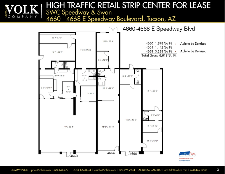 4662-4668 E Speedway Blvd, Tucson, AZ for rent - Floor Plan - Image 3 of 10