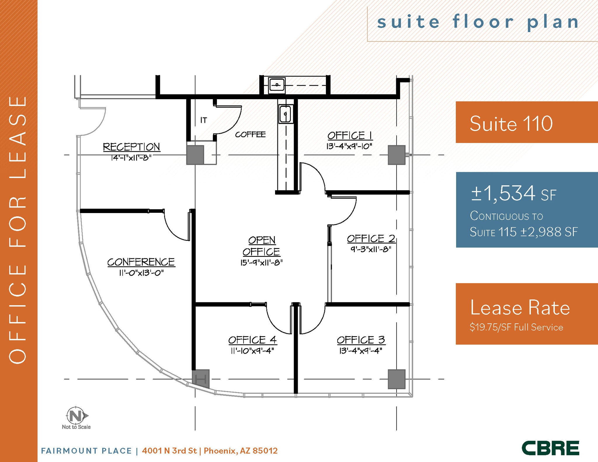 4001 N 3rd St, Phoenix, AZ to rent Floor Plan- Image 1 of 2