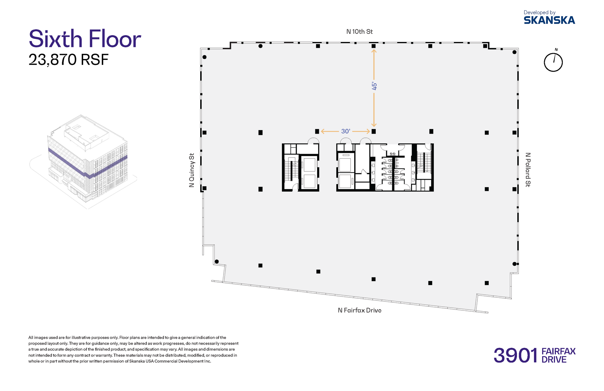 3901 N Fairfax Dr, Arlington, VA for rent Floor Plan- Image 1 of 4