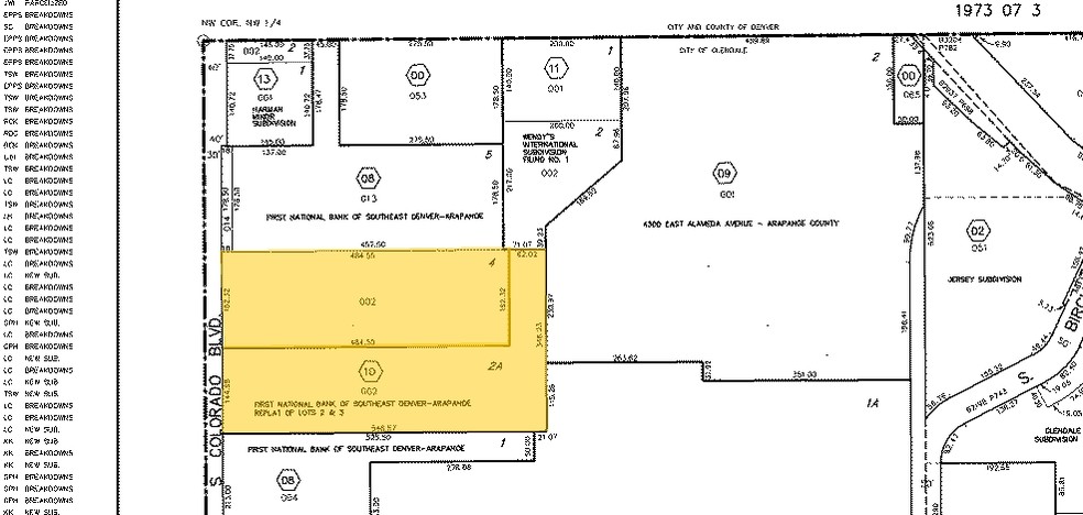 400 S Colorado Blvd, Denver, CO for rent - Plat Map - Image 2 of 21