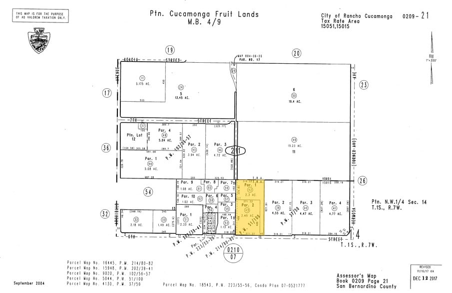 9910 6th St, Rancho Cucamonga, CA to rent - Plat Map - Image 2 of 3