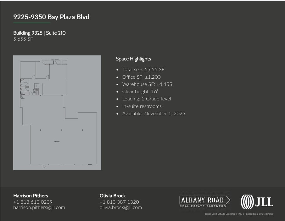 9280 Bay Plaza Blvd, Tampa, FL to rent Floor Plan- Image 1 of 1