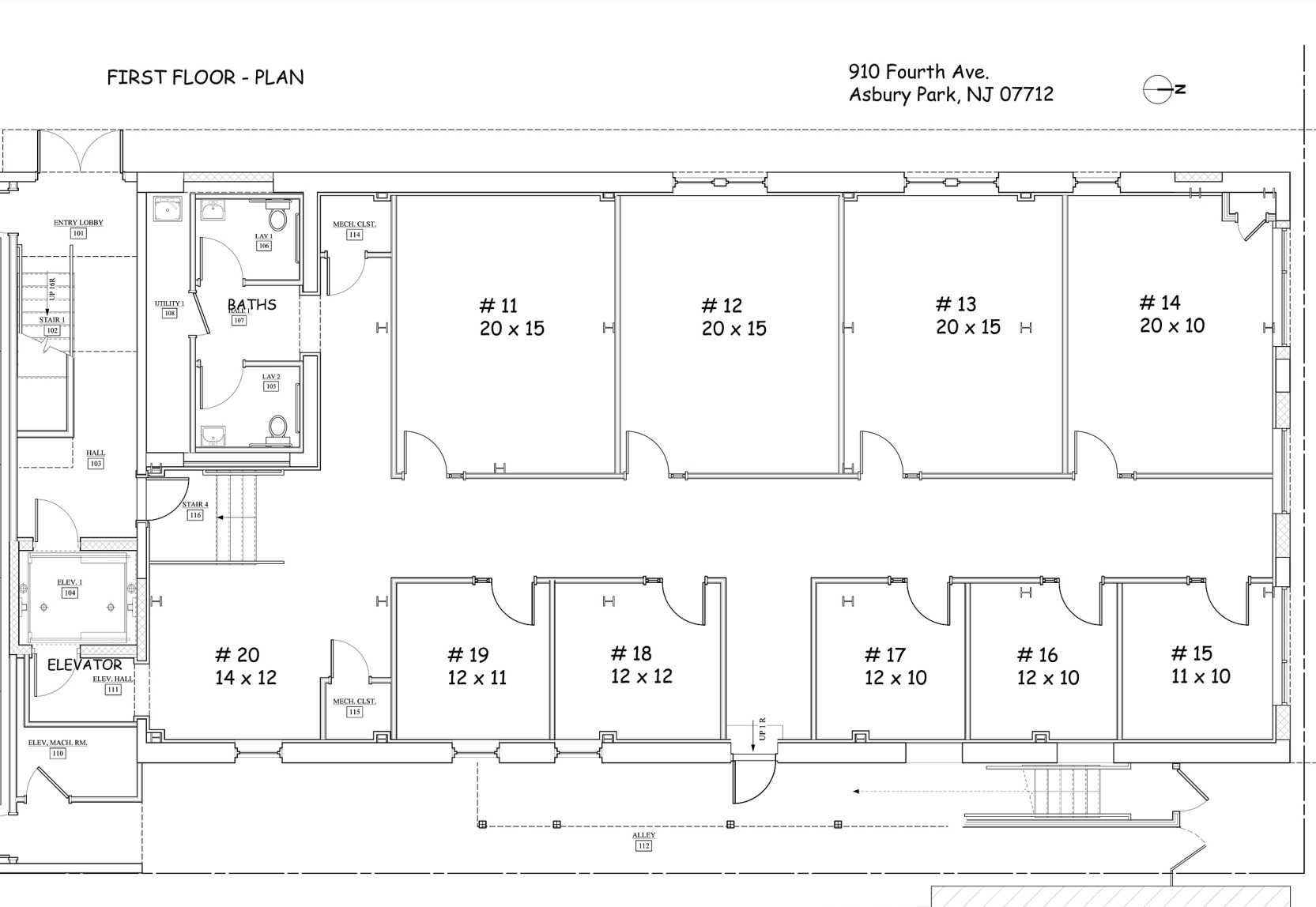 910 4th Ave, Asbury Park, NJ for rent Floor Plan- Image 1 of 3