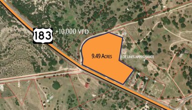 10831 S Highway 183, Briggs, TX for sale Aerial- Image 1 of 4