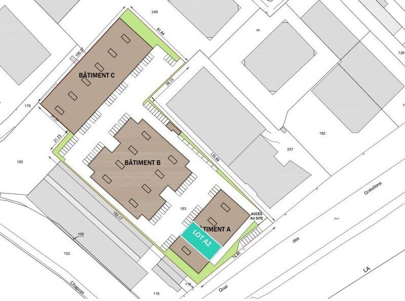 Light Industrial in Gennevilliers to rent - Site Plan - Image 2 of 4