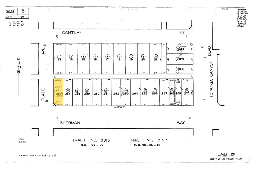 22063-22065 Sherman Way, Canoga Park, CA for rent - Plat Map - Image 2 of 2