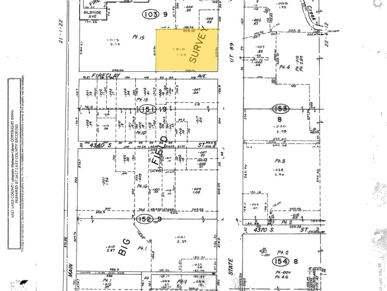 36 W Fireclay Ave, Murray, UT for sale - Plat Map - Image 1 of 1