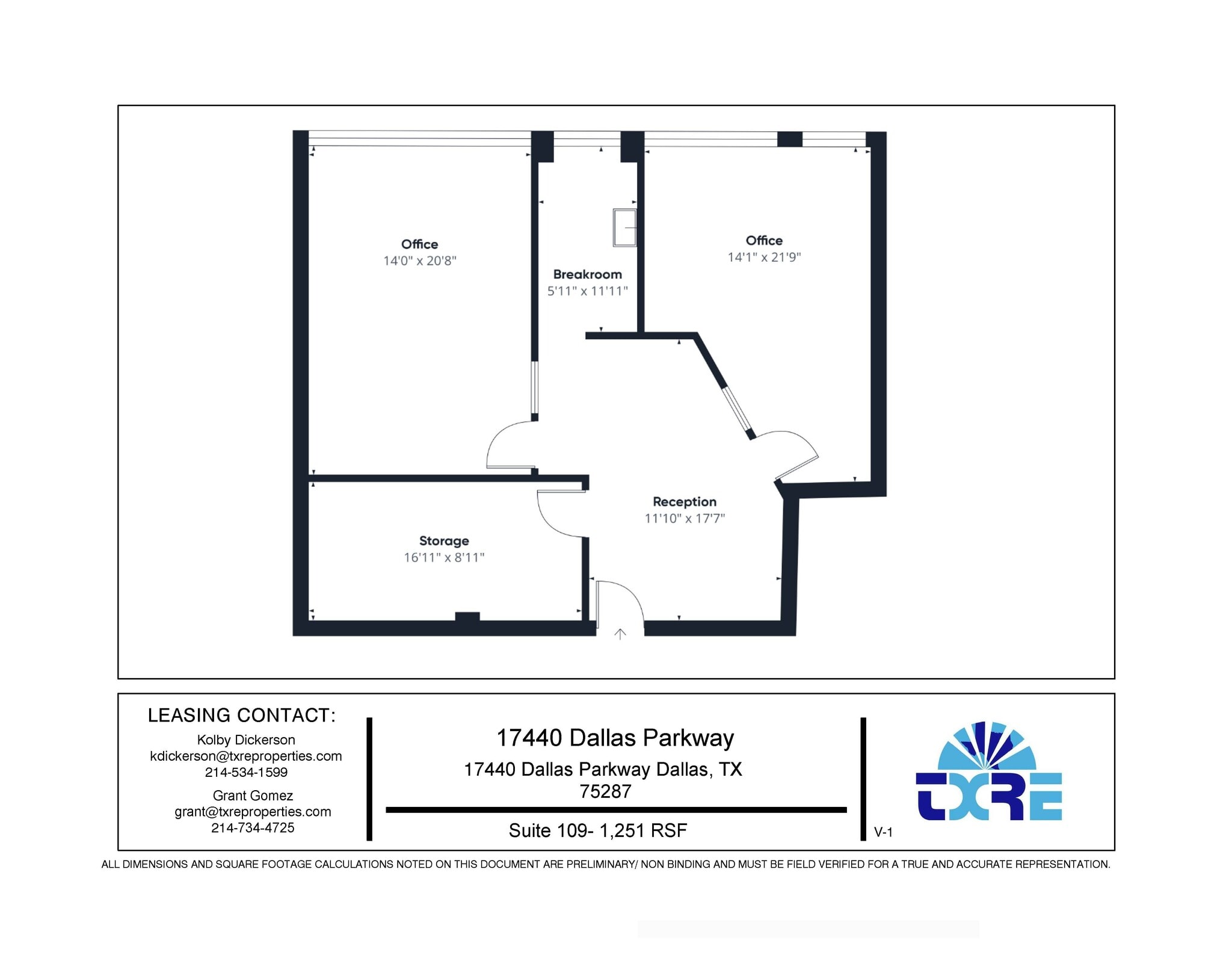 17440 N Dallas Pky, Dallas, TX to rent Floor Plan- Image 1 of 1