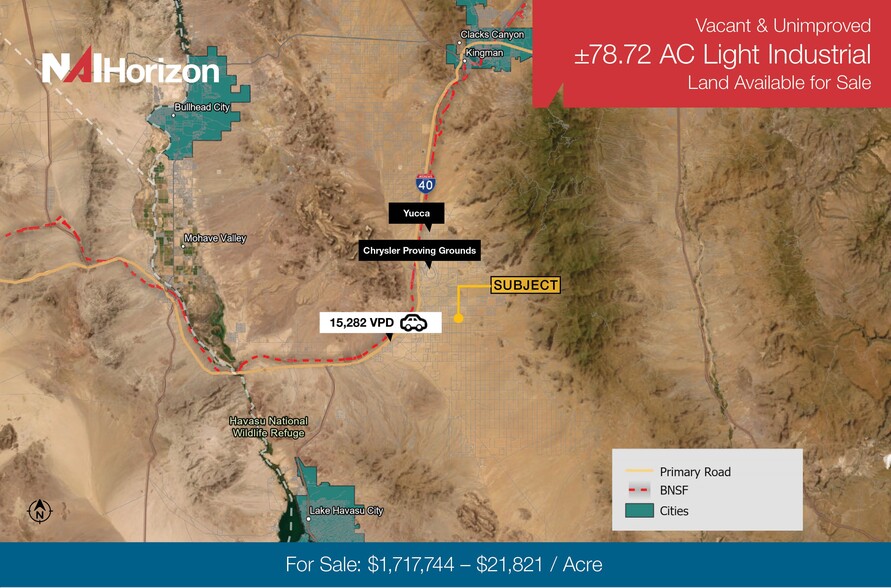 ±78.72 AC Light Industrial Land, Yucca, AZ for sale - Building Photo - Image 1 of 1