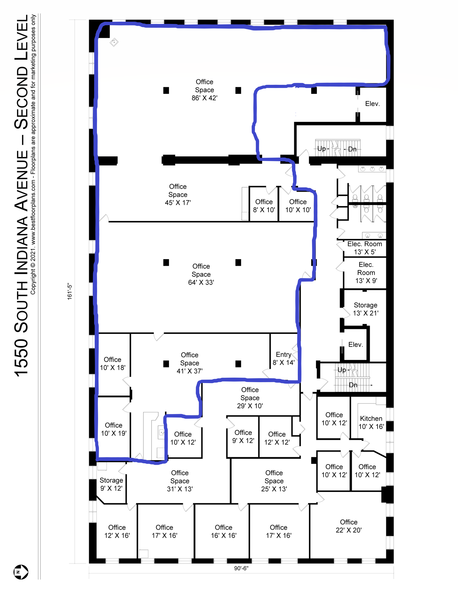 1550 S Indiana Ave, Chicago, IL for rent Floor Plan- Image 1 of 1