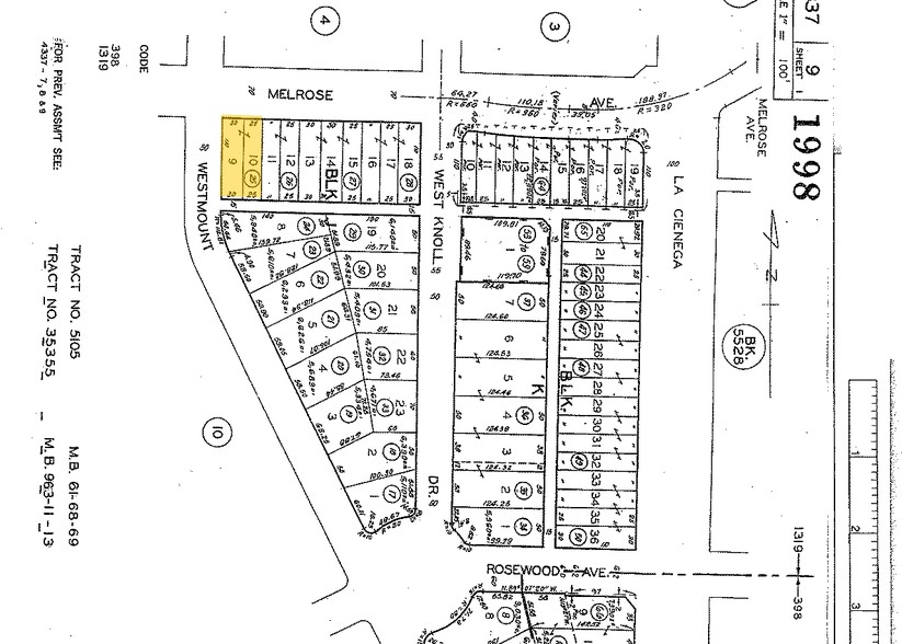 8552 Melrose Ave, West Hollywood, CA for sale - Plat Map - Image 1 of 1