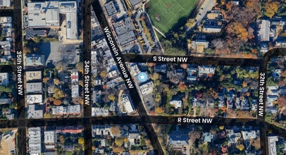 1721 Wisconsin Ave NW, Washington, DC - AERIAL  map view