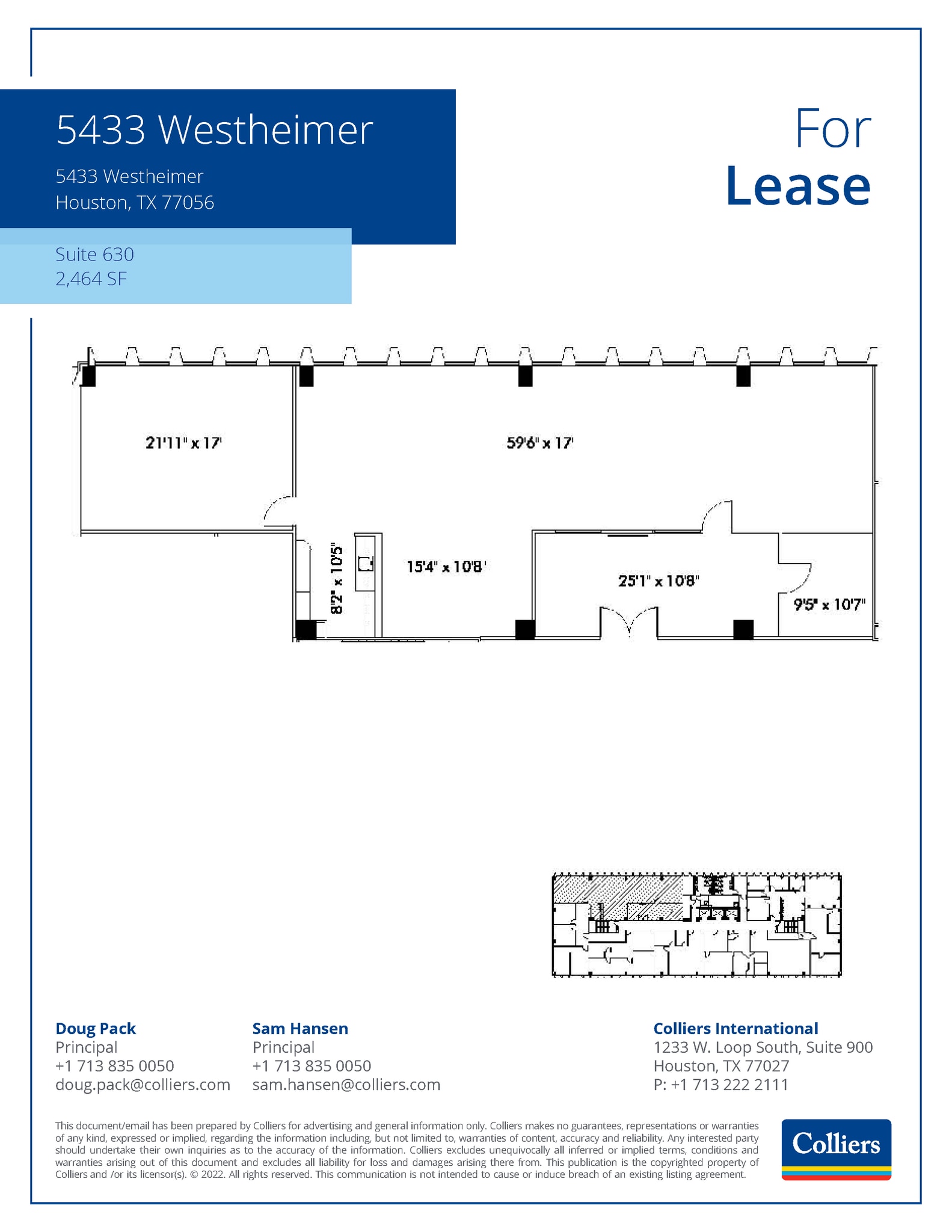 5433 Westheimer Rd, Houston, TX to rent Floor Plan- Image 1 of 1
