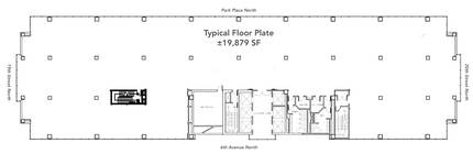 2001 Park Pl, Birmingham, AL for rent Typical Floor Plan- Image 1 of 2