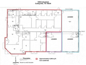 1802 Industrial Blvd, Colleyville, TX for rent Floor Plan- Image 1 of 1