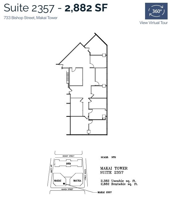 733 Bishop St, Honolulu, HI to rent Floor Plan- Image 1 of 1