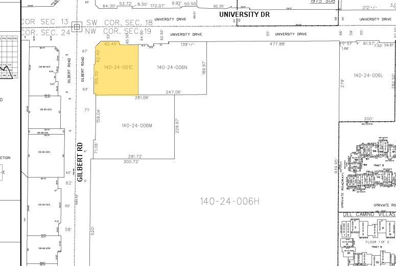 2011 E University Dr, Mesa, AZ for rent - Plat Map - Image 3 of 3