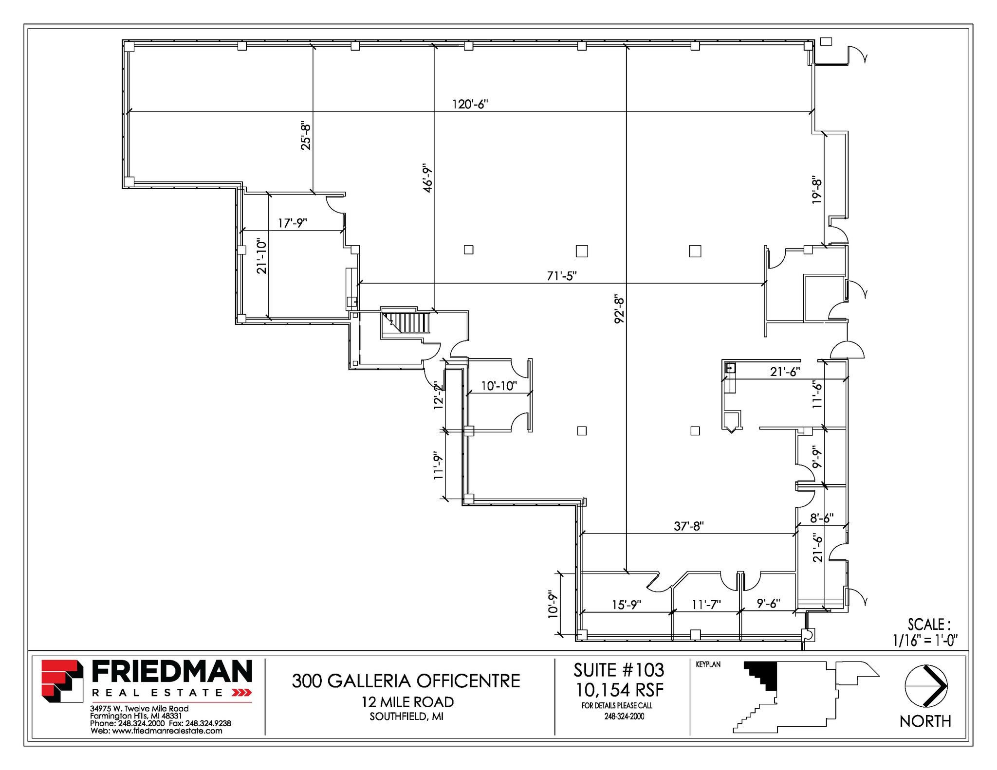 300 Galleria Officentre, Southfield, MI to rent Floor Plan- Image 1 of 3