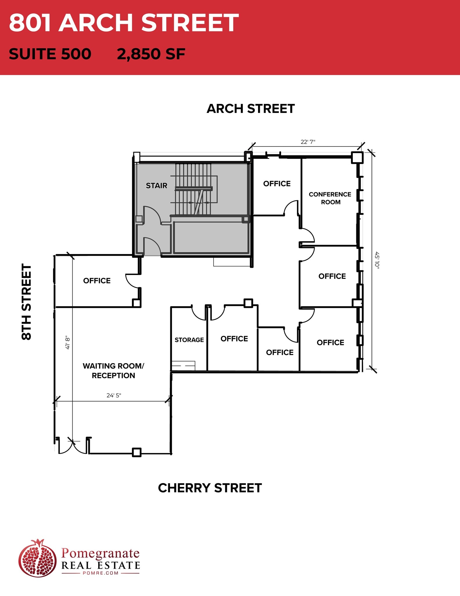 801 Arch St, Philadelphia, PA to rent Floor Plan- Image 1 of 1