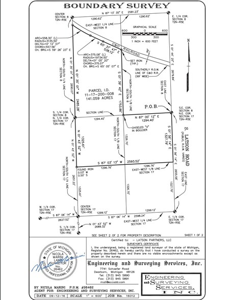 Latson Rd & I-96, Howell, MI for rent - Plat Map - Image 3 of 3