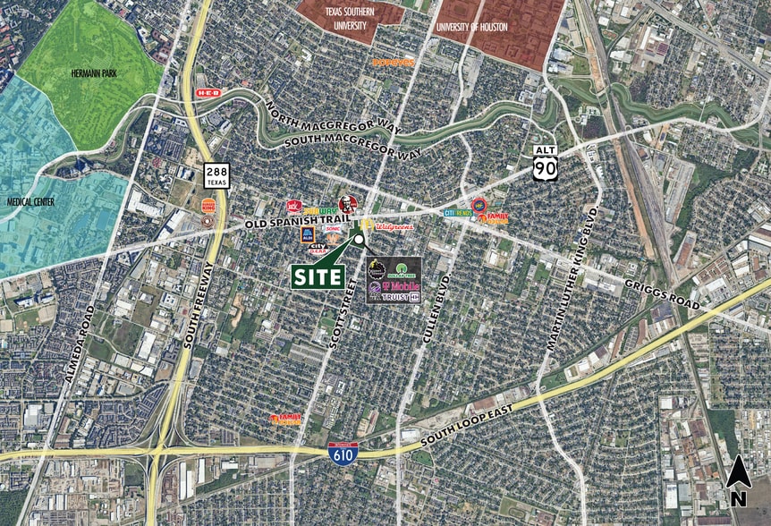 6120 Scott St, Houston, TX to rent - Aerial - Image 3 of 27