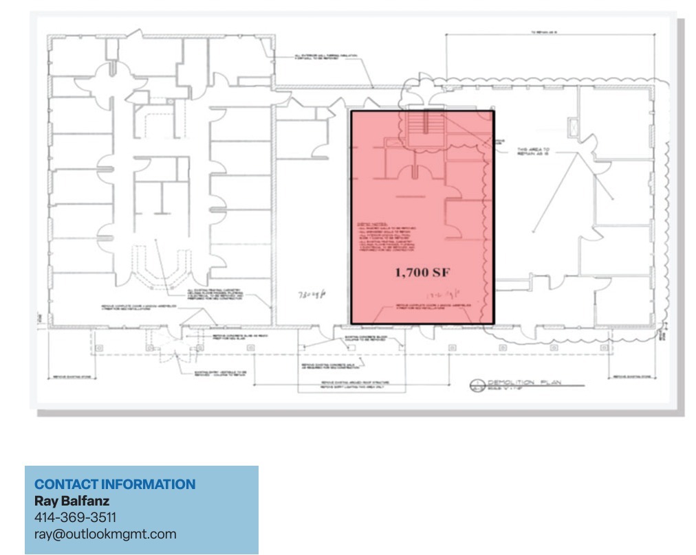 10040-10046 N Port Washington Rd, Mequon, WI for rent Floor Plan- Image 1 of 4